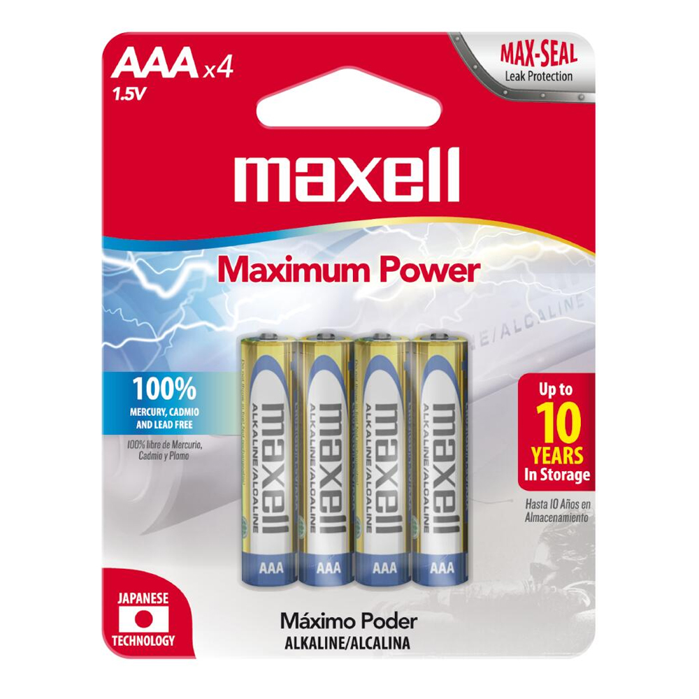 BATERÍA MAXELL ALCALINA AAA (4PACK) (723865)