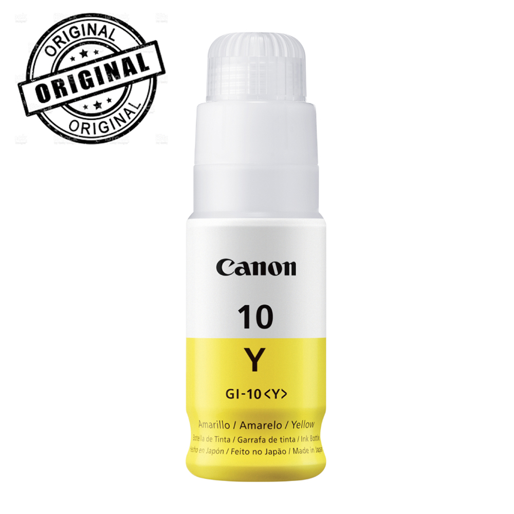 BOTELLA DE TINTA CANON (#10) GI-10Y PARA PIXMA G6010/G6011 YELLOW (3393C001AA)