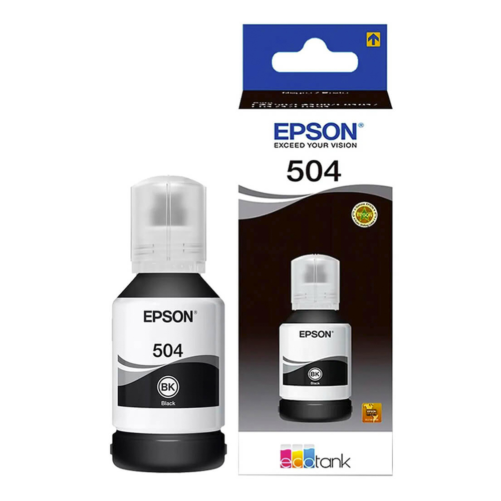 BOTELLA DE TINTA EPSON (#504) PARA L4150/L4160/L6161/L6191/L14150 BLACK (T504120)