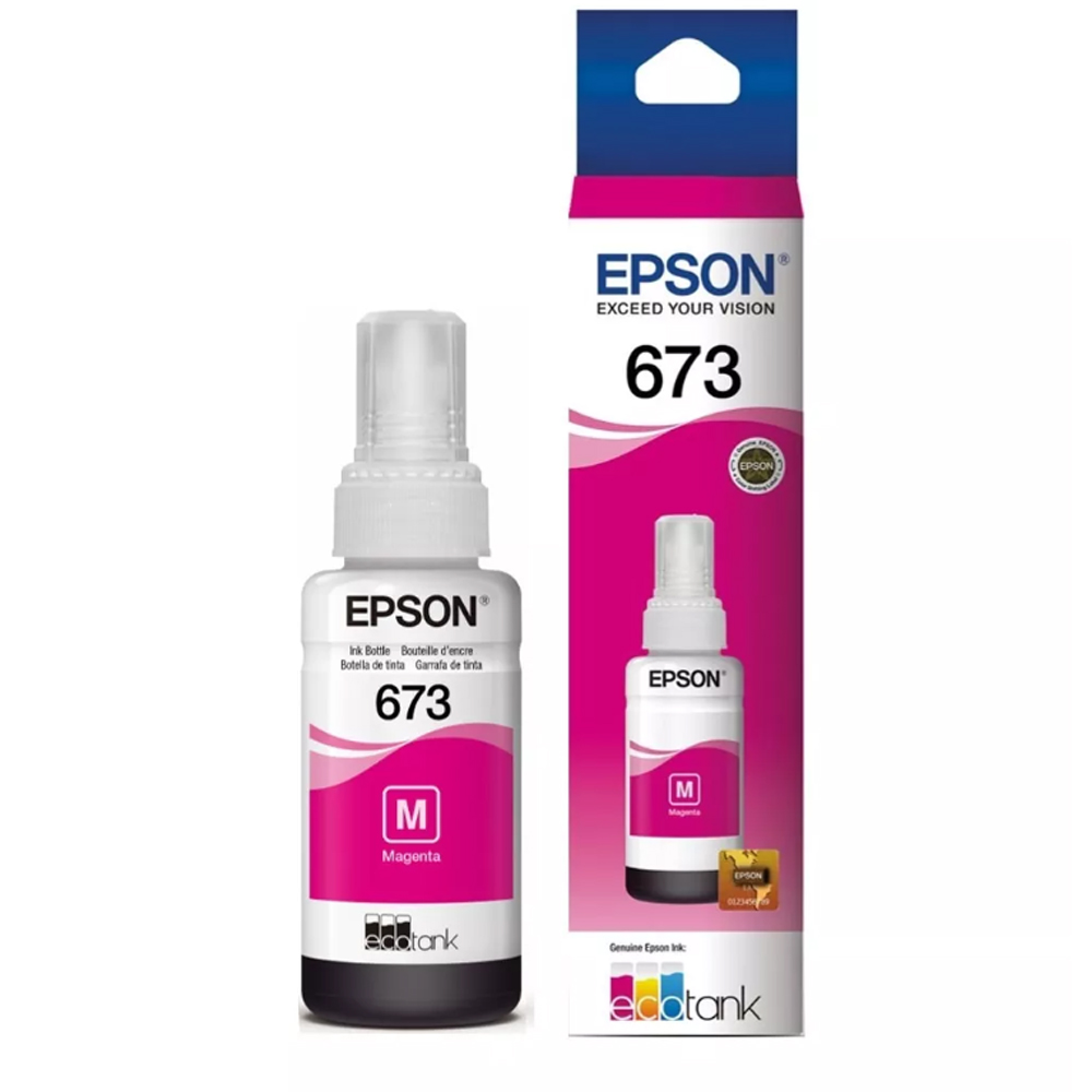 BOTELLA DE TINTA EPSON (#673) PARA L800/L810/L1800 MAGENTA (T673320)