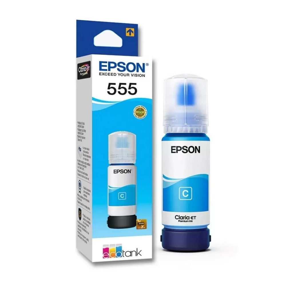 BOTELLA DE TINTA EPSON (#T555) PARA L8180/L8160 CYAN (T555220)