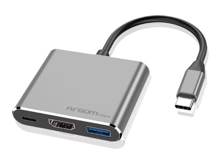 ADAPTADOR ARGOM USB-C TO HDMI-PD USB-C-USB 3.0 (ARG-UB-0181)