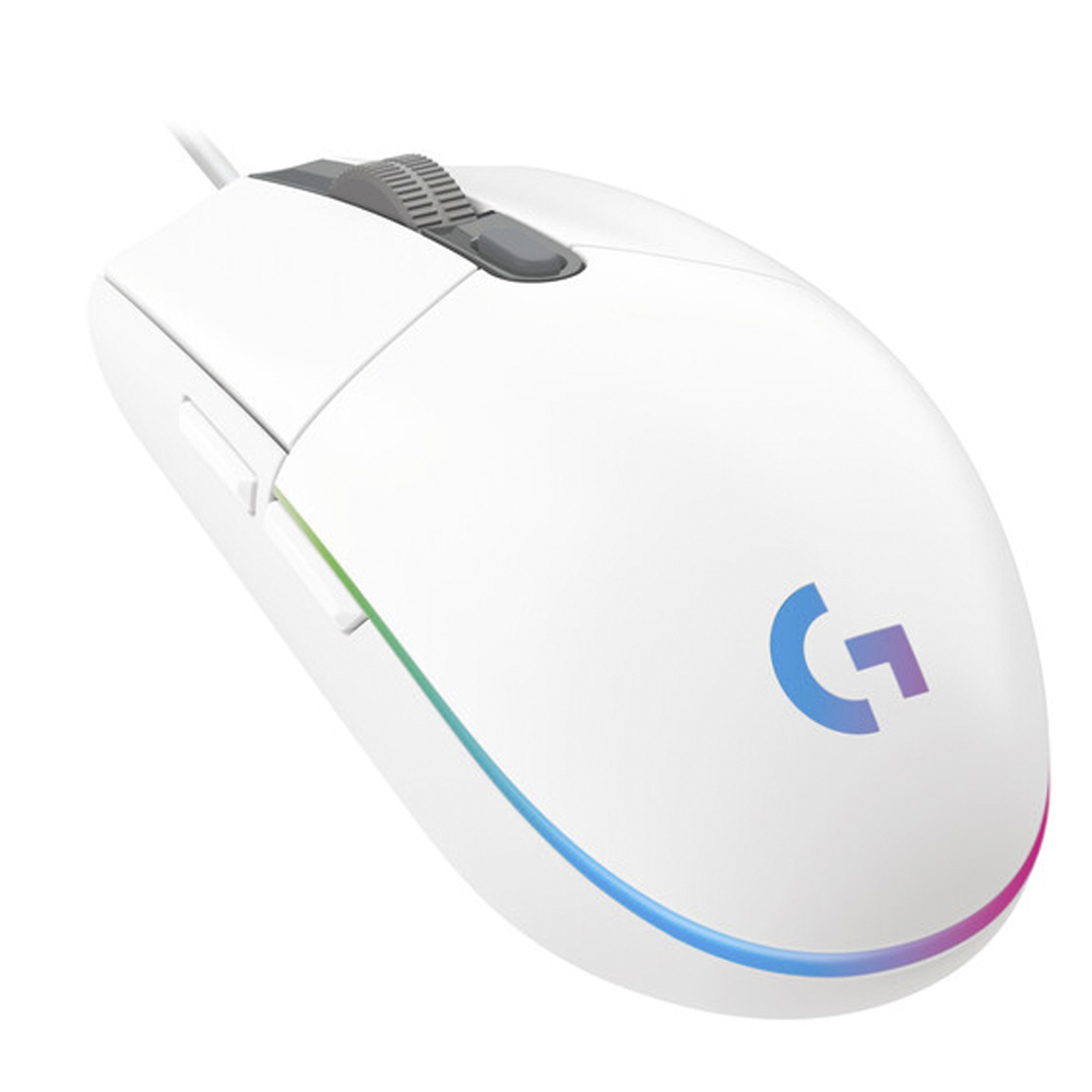 MOUSE GAMING LOGITECH G203 LIGHTSYNC USB WHITE (910-005791)