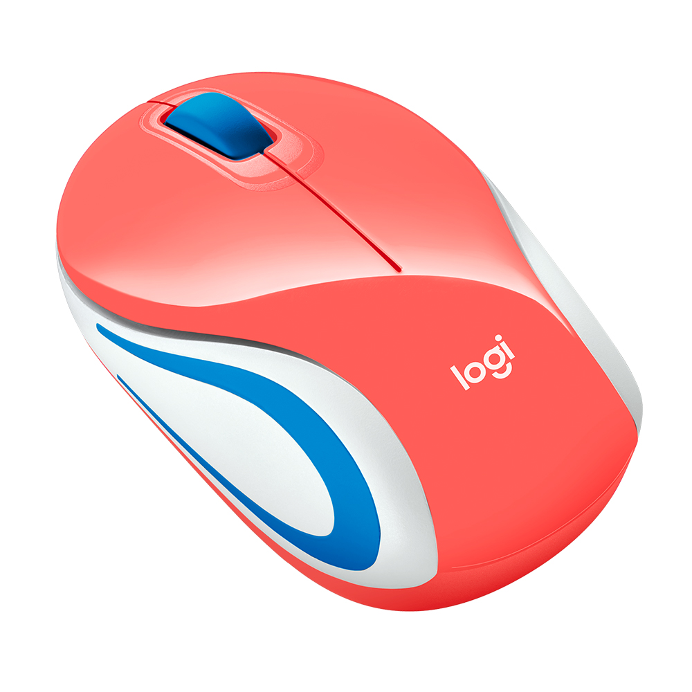 MOUSE LOGITECH MINI M187 WIRELESS CORAL (910-005362)