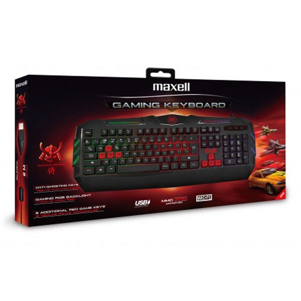 TECLADO GAMING MAXELL CA-KB-1200 ILLUMINATED SPA USB BLACK  (347835)