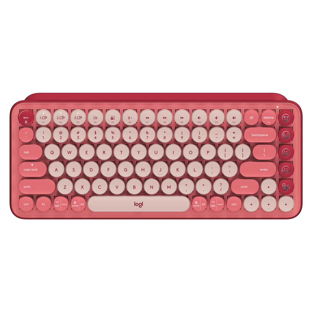 TECLADO LOGITECH POP MECHANICAL WITH EMOJI-HEARTBREAKER ENG WIRELESS ROSE (920-010709)