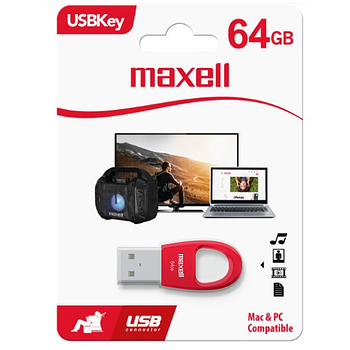 PEN DRIVE USBK-64 MAXELL DE 64GB RED (348400)