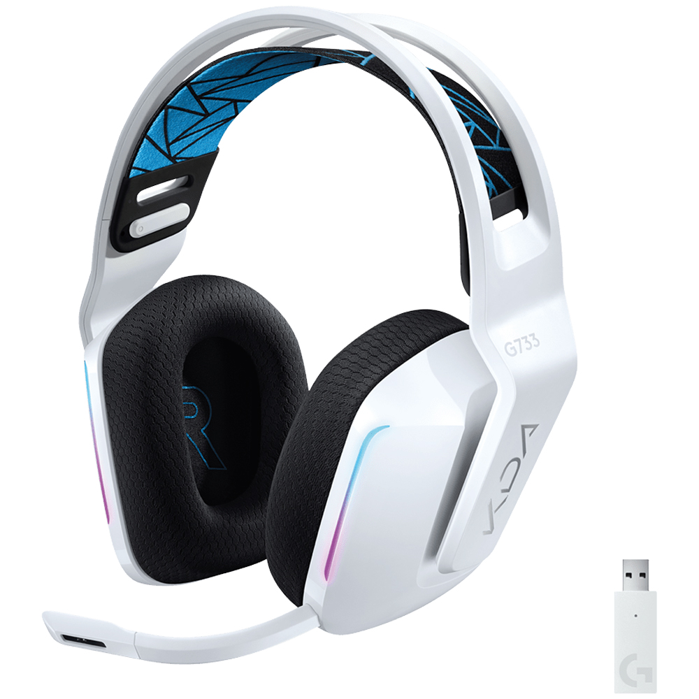 HEADSET GAMING LOGITECH G733 LIGHTSPEED RGB KDA WIRELESS WHITE (981-000989)