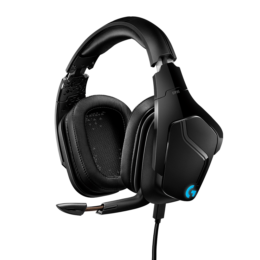 HEADSET GAMING LOGITECH G935 SURROUND SOUND LIGHTSYNC WIRELESS BLACK (981-000742)