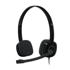 HEADSET LOGITECH H151 BOOM AUDIO 3.5MM BLACK (981-000587)