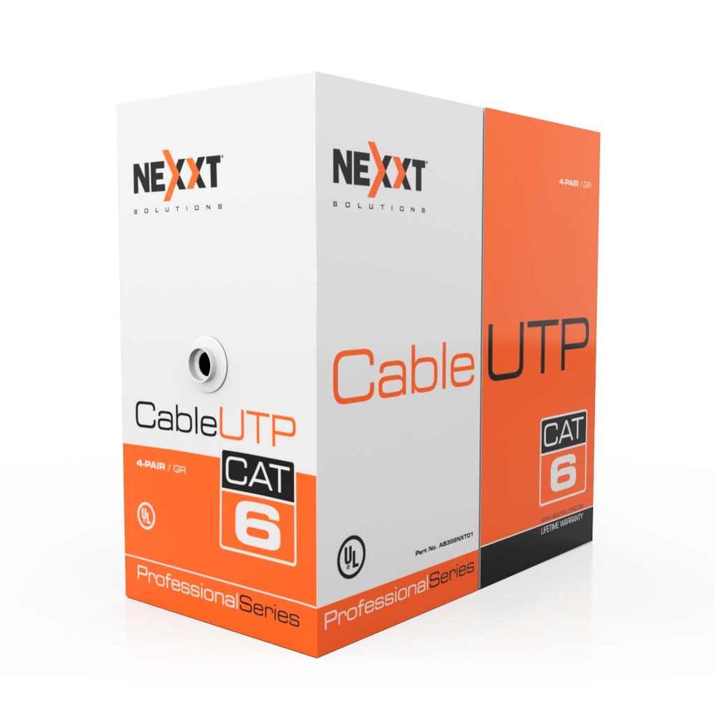 CABLE NEXXT 1000FT PARA RED UTP CAT-6 BOX GRAY (AB356NXT01/11)