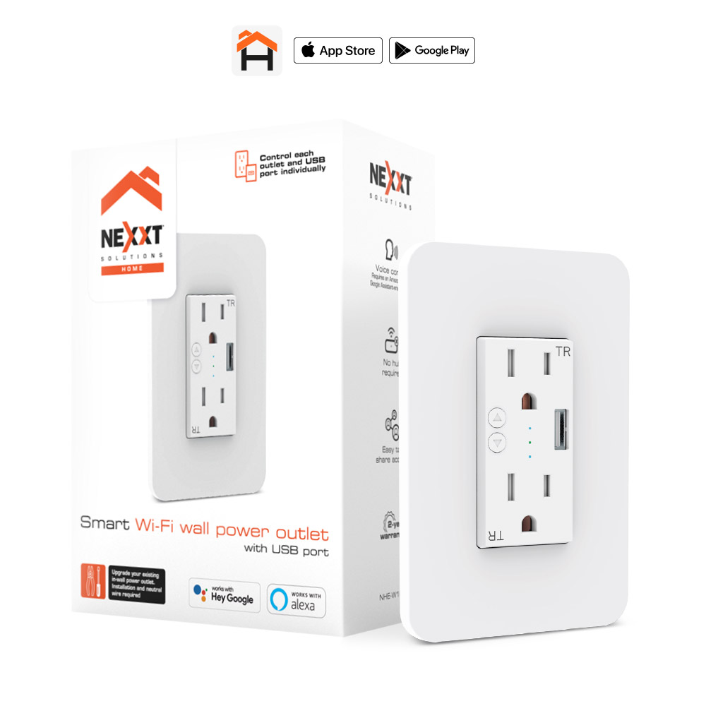 INTERRUPTOR NEXXT SMART WIFI CON PUERTO USB (NHE-W100)