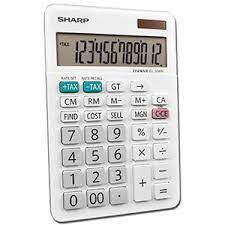 CALCULADORA SHARP 12 DÍGITOS WHTE (EL-334WB)