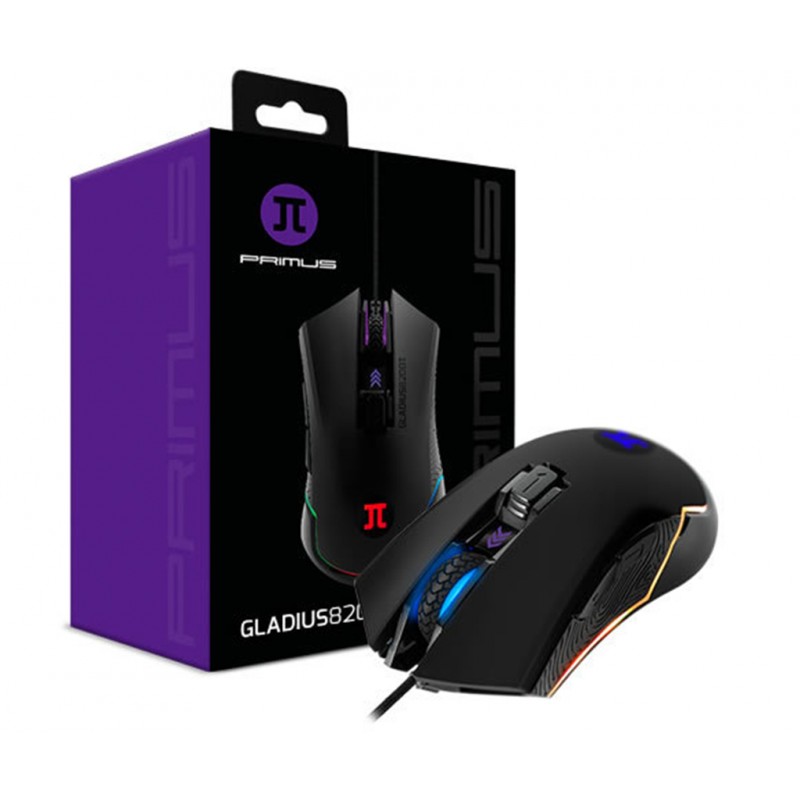 MOUSE GAMING PRIMUS GLADIUS 8200T  RGB USB BLACK (PMO-102)