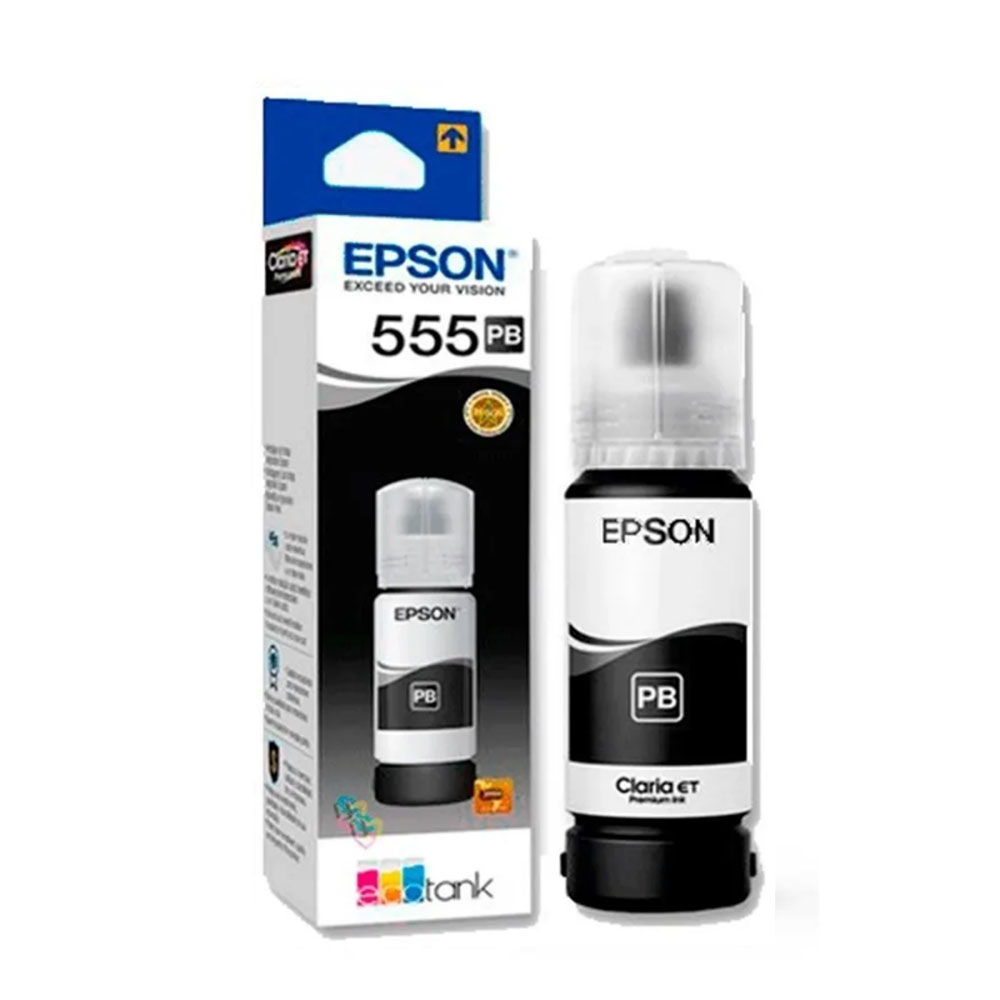 BOTELLA DE TINTA EPSON (T555) PARA L8180/L8160 PIGMENT-BLACK (T555120)