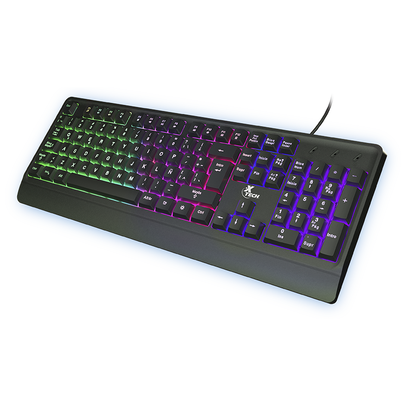 TECLADO GAMING XTECH CHEVALIER MULTIMEDIA SPA USB BLACK  (XTK-505S)