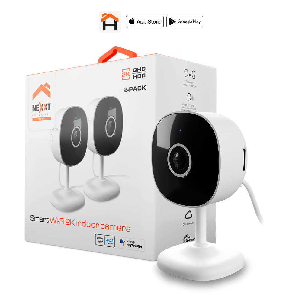 CÁMARA DE SEGURIDAD NEXXT INDOOR HOME 2K SMART/WIFI (2PACK)(NHC-I7102PK)