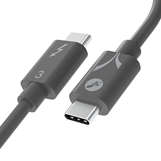 CABLE SABRENT FAST CHARGER USB C TO THUNDERBOLT 3 CERTIFICADO BLACK (CB-T320)