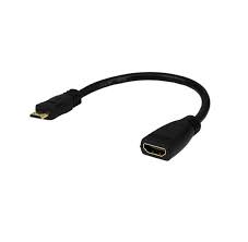 ADAPTADOR ARGOM MINI HDMI MALE TO HDMI FEMALE BLACK (ARG-CB-0052)