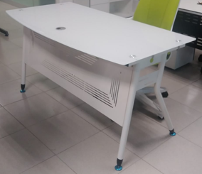 ESCRITORIO EJECUTIVO STARKEN GLASS TOP 1.4M WHITE (DC-B1651)