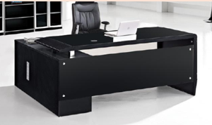 ESCRITORIO EJECUTIVO STARKEN GLASS TOP 1.8M BLACK (DC-B1301)