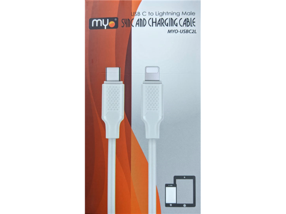 CABLE MYO 4FT USB-C TO LIGHTNING WHITE (MYO-USBC2L)