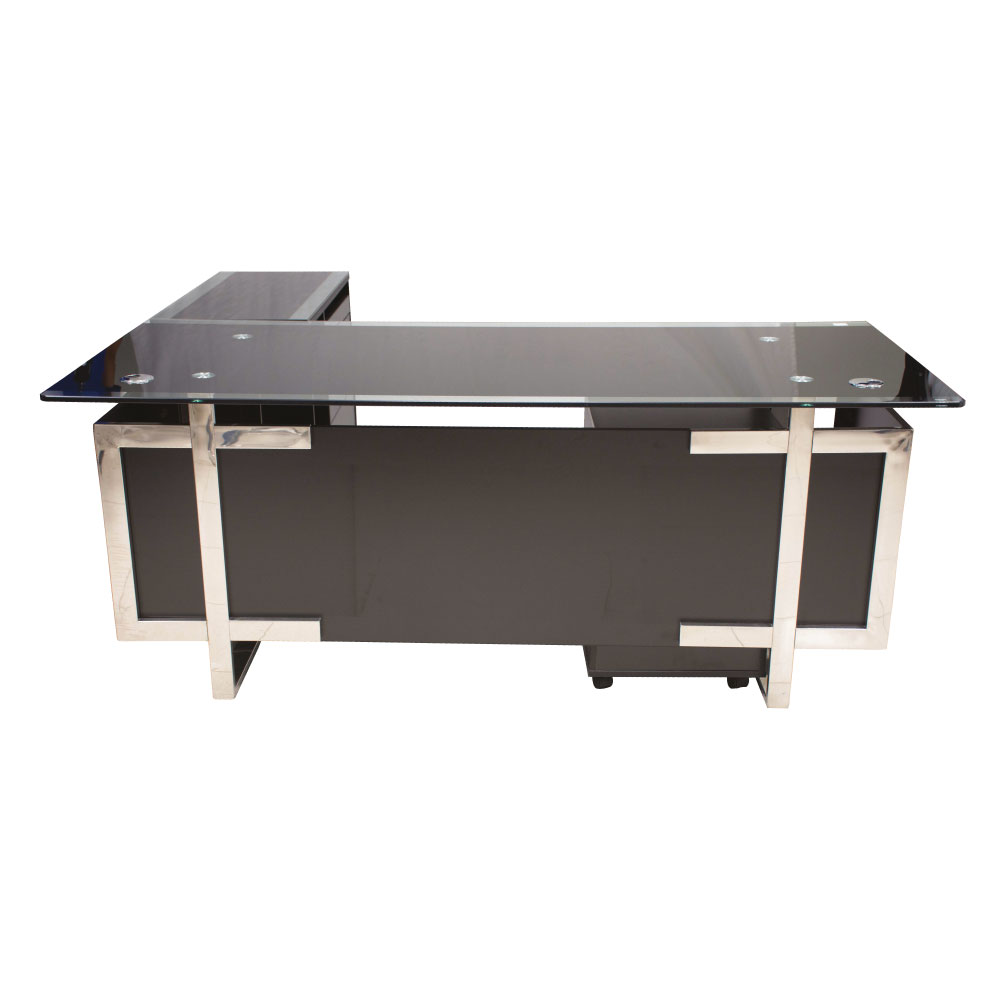 MUEBLE (PC) STARKEN GLASS TOP BLACK (YF-15008T)