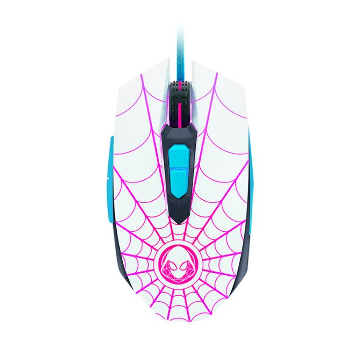 MOUSE GAMING SPIDER-GWEN XTECH ÓPTICO 3D USB WHITE (XTM-M520SG)