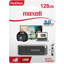 PEN DRIVE MAXELL 128GB FLASH USB 3.2 BLACK (USPD-32) (348427)