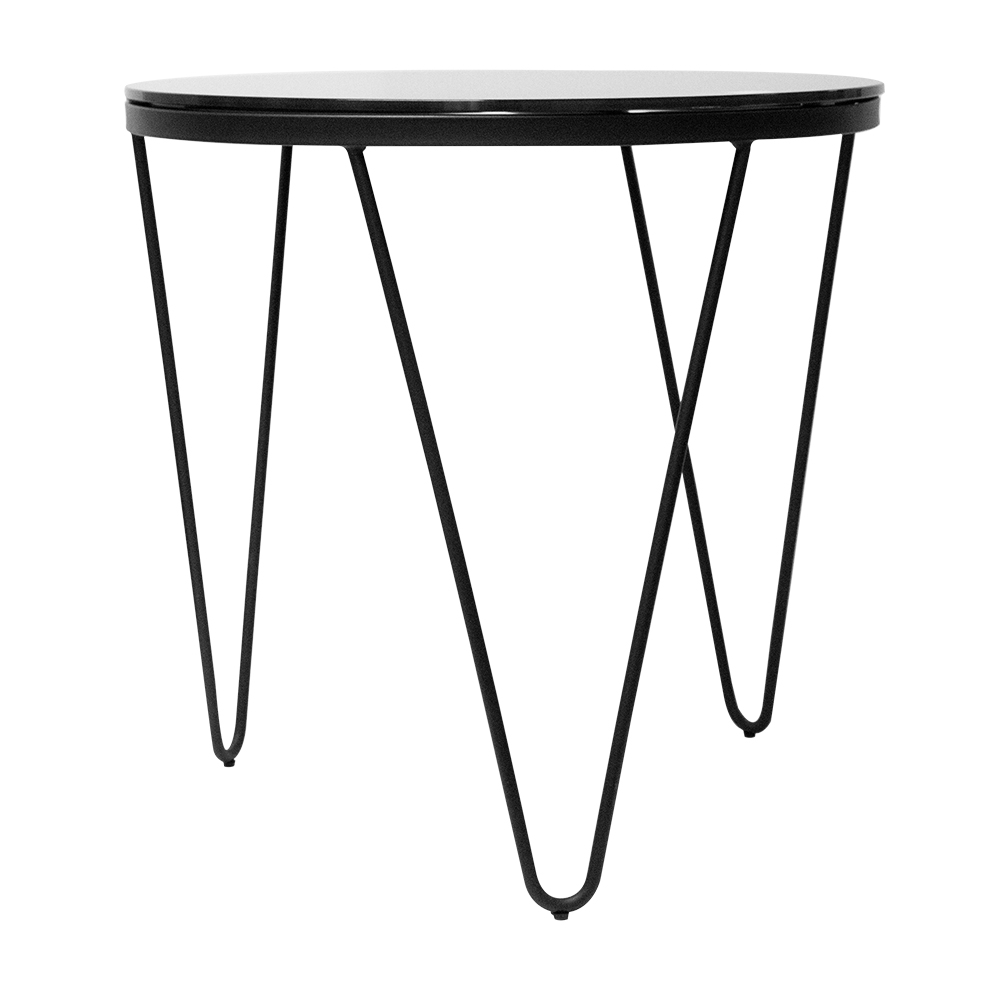 MESA DE CENTRO STARKEN GLASS TOP REDONDA BLACK-WHITE (YF-19073T)