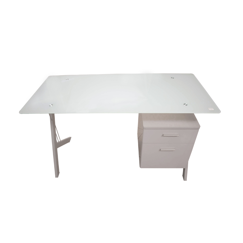 MUEBLE (PC) STARKEN GLASS TOP WHITE (CT-3365C)