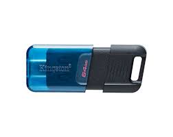 PEN DRIVE KINGSTON 64GB DATATRAVELER FLASH DRIVE USB-C  (DT80M/64GB)