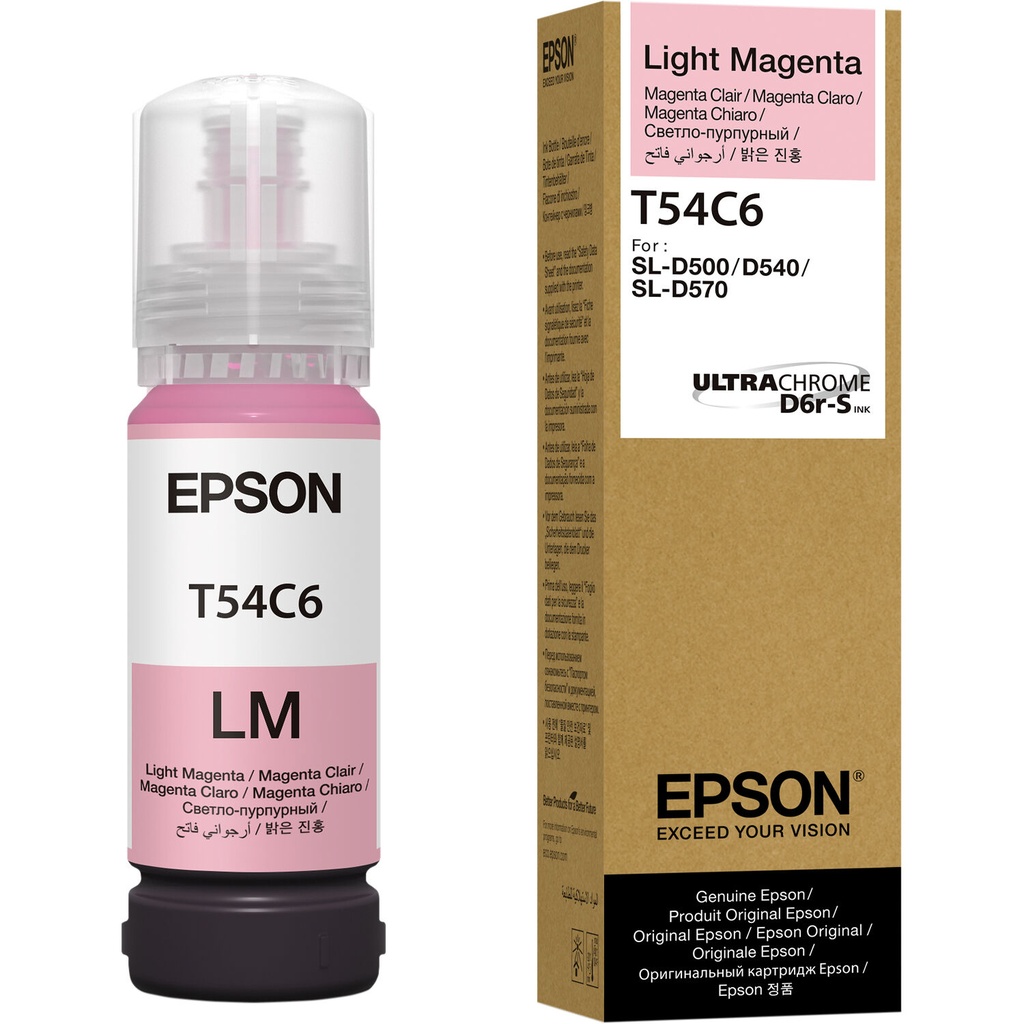 BOTELLA DE TINTA EPSON (#T54C) ULTRACHROME D6R-S PARA SURELAB D570 LIGHT MAGENTA (T54C620)