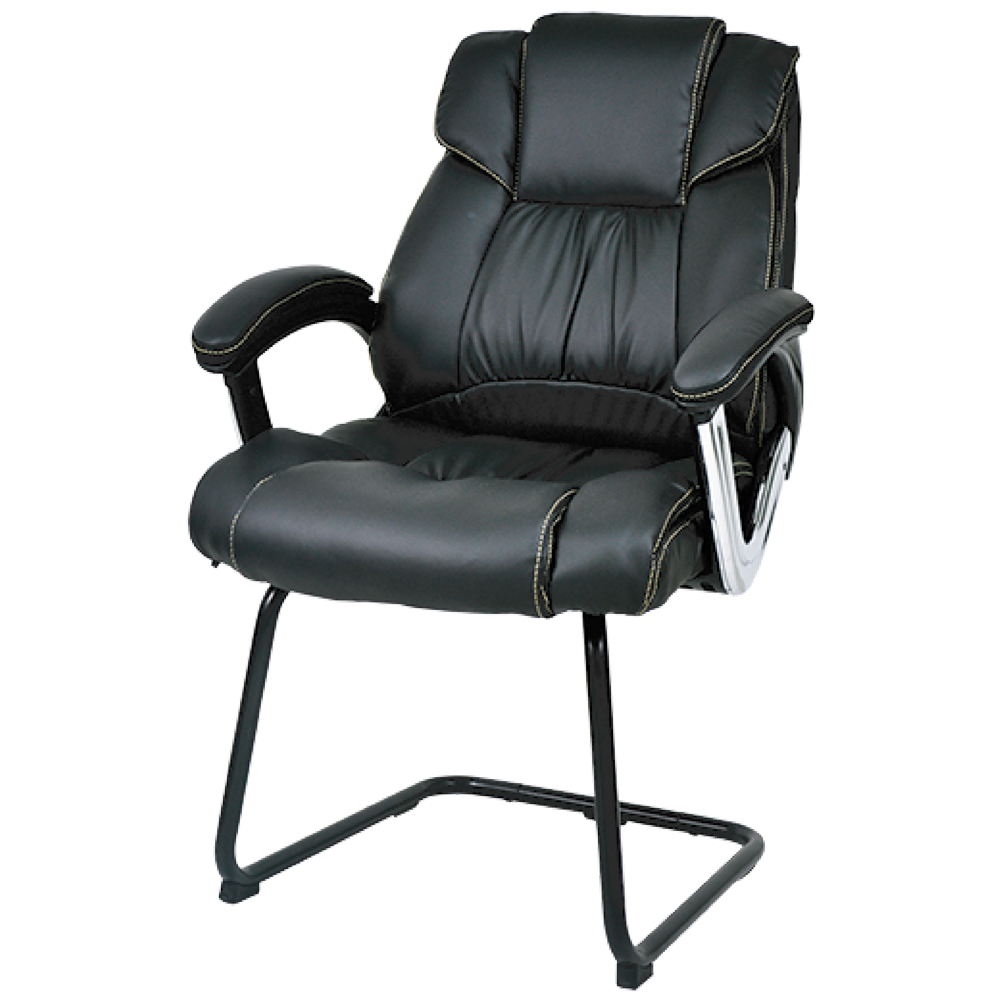 SILLÓN DE ESPERA STARKEN EN PIEL BLACK (H-8766L-3)