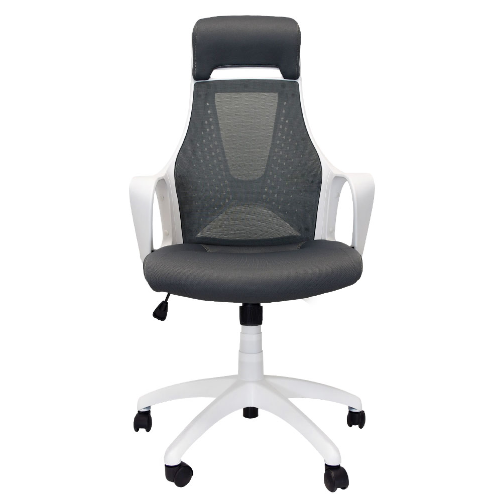 SILLA EJECUTIVA STARKEN EN PIEL MESH BACK GRAY (HLC-1599FX)