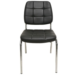 [SIL644] SILLÓN DE ESPERA STARKEN EN PIEL BLACK (B-33)