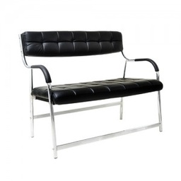 [SOFA85] SOFA STARKEN PARA 2 PERSONAS EN PIEL BLACK (C-05-2)