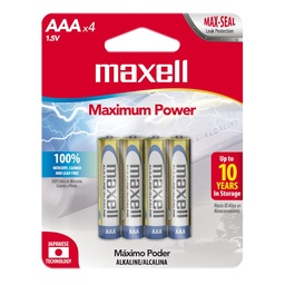 [BAT1278] BATERÍA MAXELL ALCALINA AAA (4PACK) (723865)