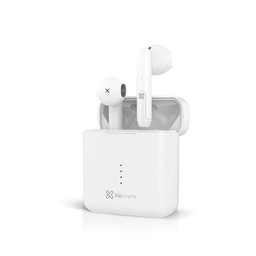 [EAR309] EARPHONES KLIPX TWINTOUCH WITH CHARGING CASE WIRELESS WHITE (KTE-010WH)