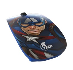 [MOU1062] MOUSE XTECH OPTICO CAPITAN AMERICA WIRELESS BLUE (XTM-M340CA)