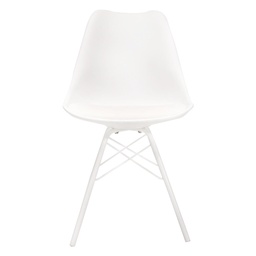 [SIL862] SILLA DE VISITA STARKEN EN PIEL WHITE (DC-1835)