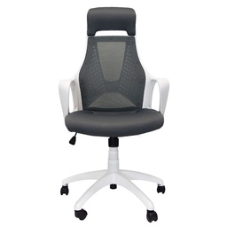 [SIL890] SILLA EJECUTIVA STARKEN EN PIEL MESH BACK GRAY (HLC-1599FX)