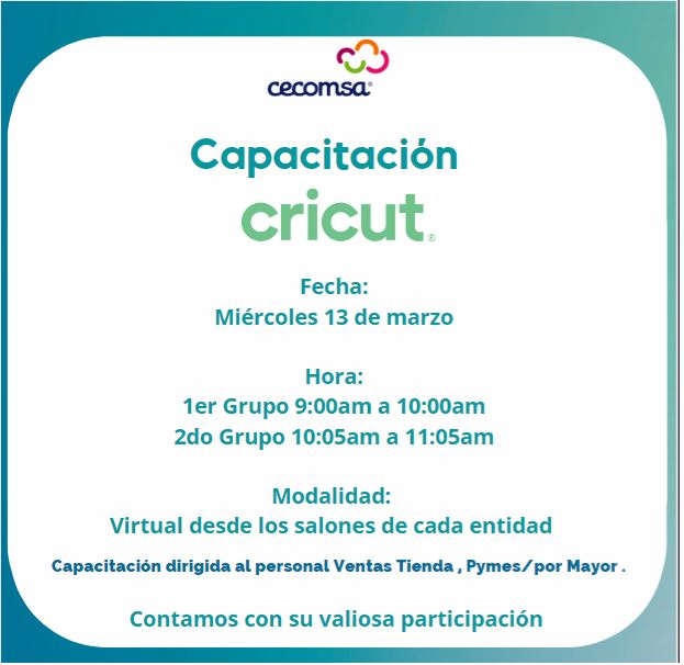 CAPACITACIÓN: CRICUT